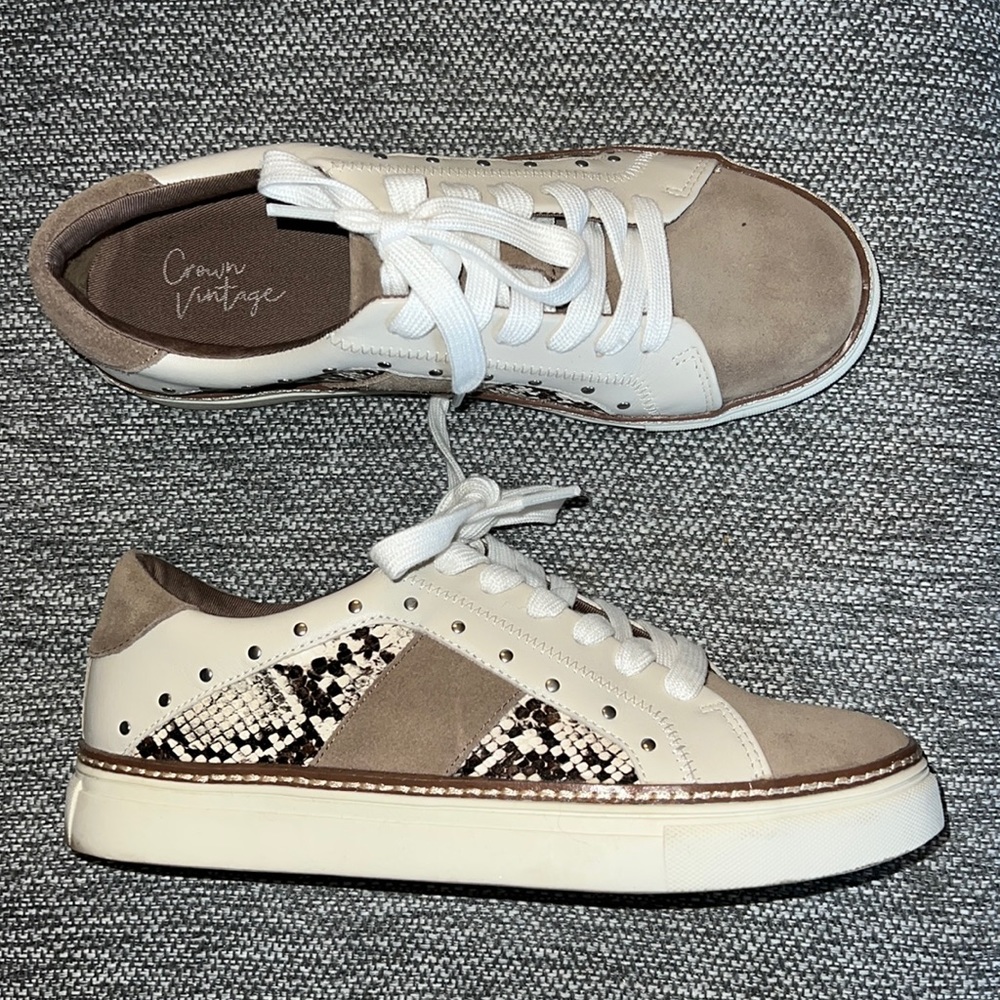Crown Vintage snake skin sneakers